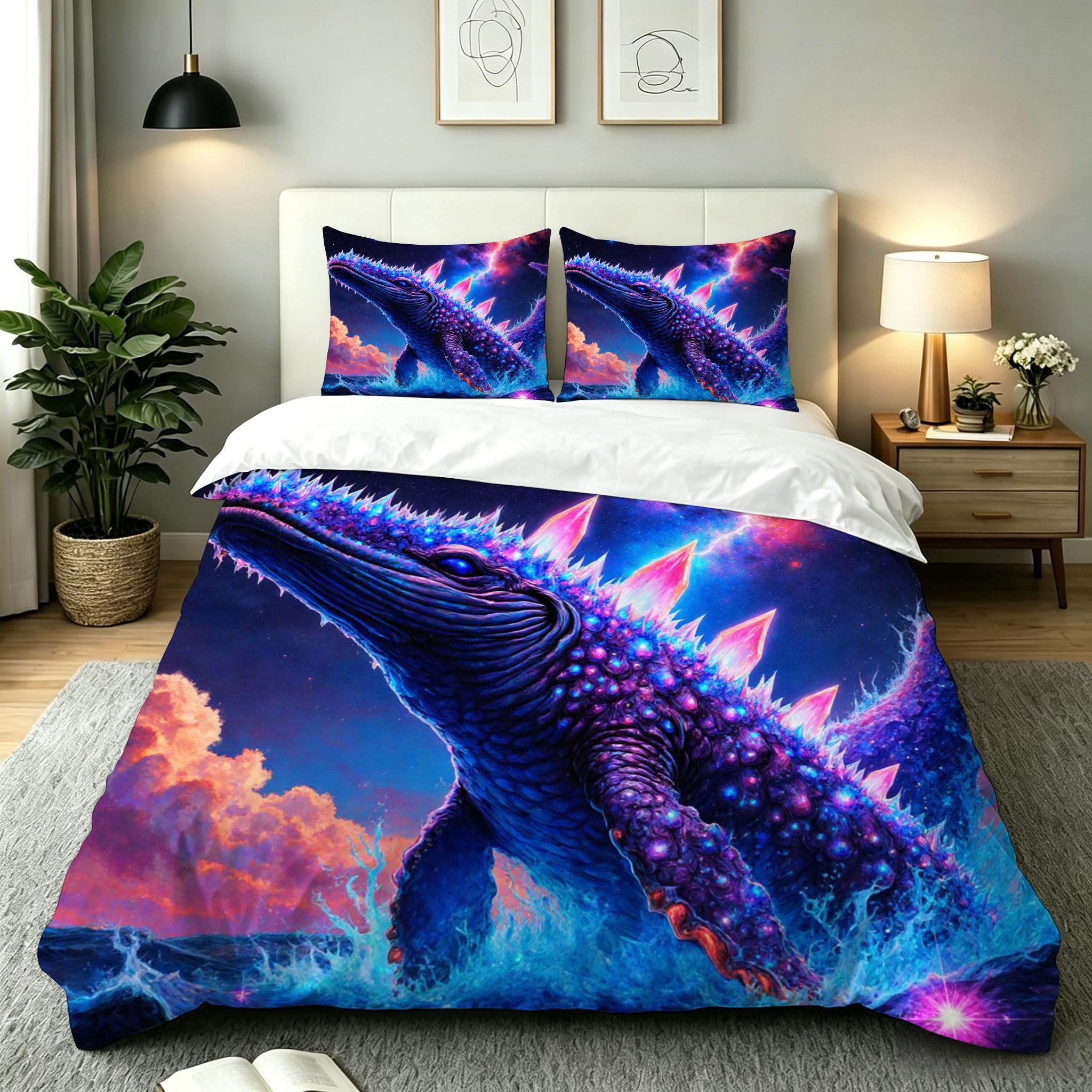 Funda Nórdica Cama 180, 240x260 cm Animales Azules, AQ2334