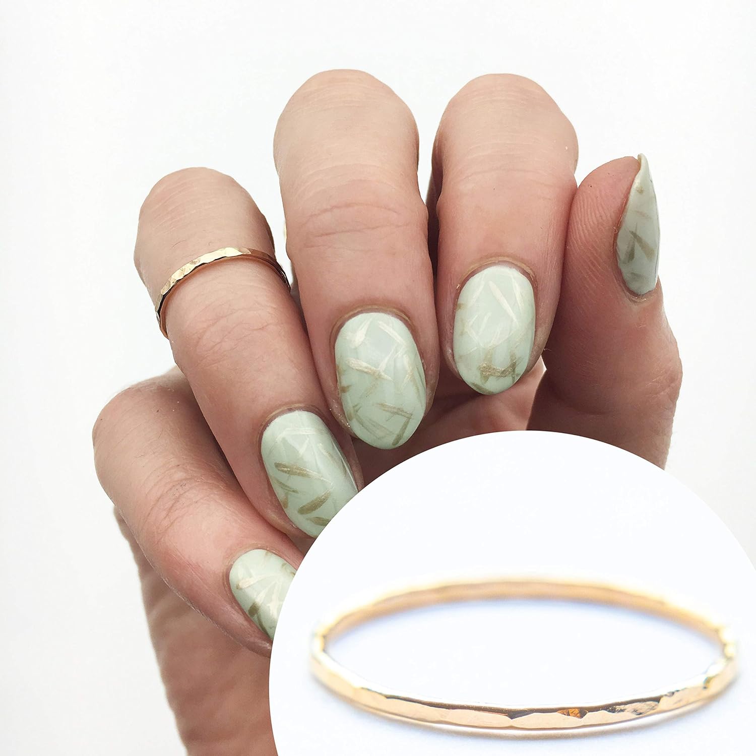 Ellie J Maui Hammered Ring, 1mm Thin Stacking Rings, Minimalist Rings for Women, 14K Gold Filled Rings for Teen Girls Midi Knuckle Pinky Finger Jewerly (Size 3-11) - Image 8