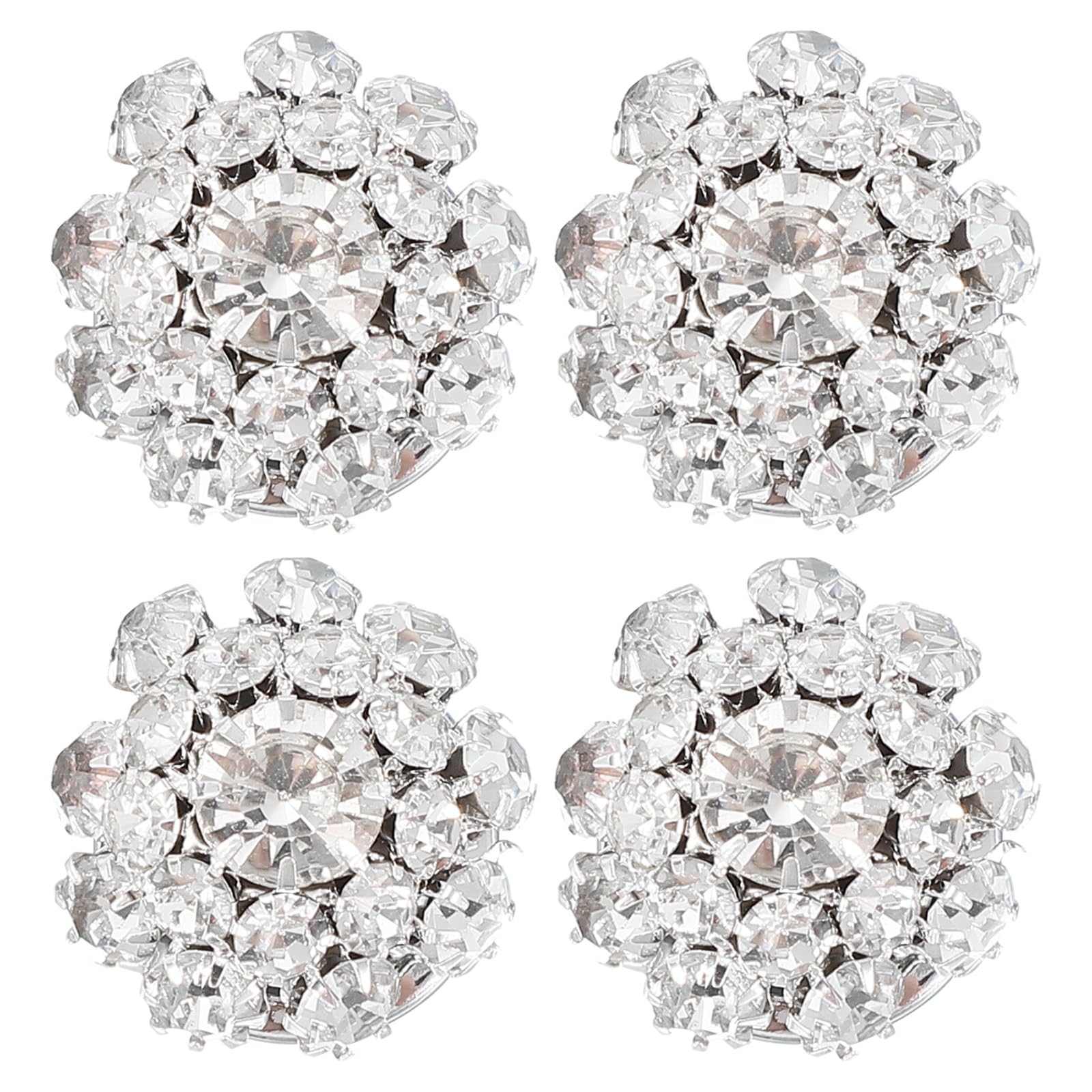 PATIKIL Button Covers for Women, 4 Pcs Rhinestone Button Cover Crystal Cuff Links Cufflinks for Men Shirts Blouses Sleeve Dress Tuxedo Business,