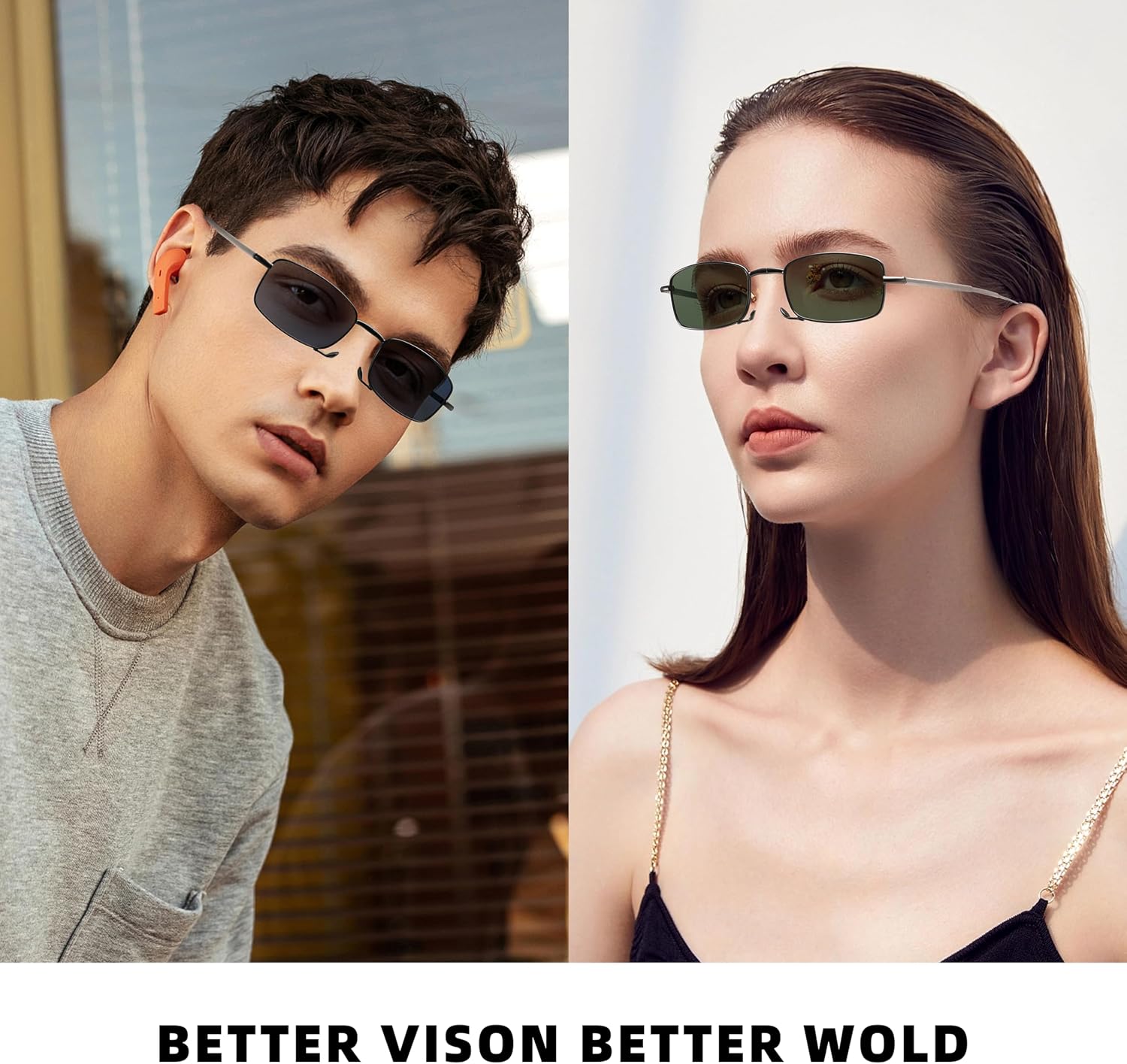 Sunglasses for Men Women Polarized Folding Sunglasses with Case Spring Hinge UV Blocking Foldable Sunglasses image 2