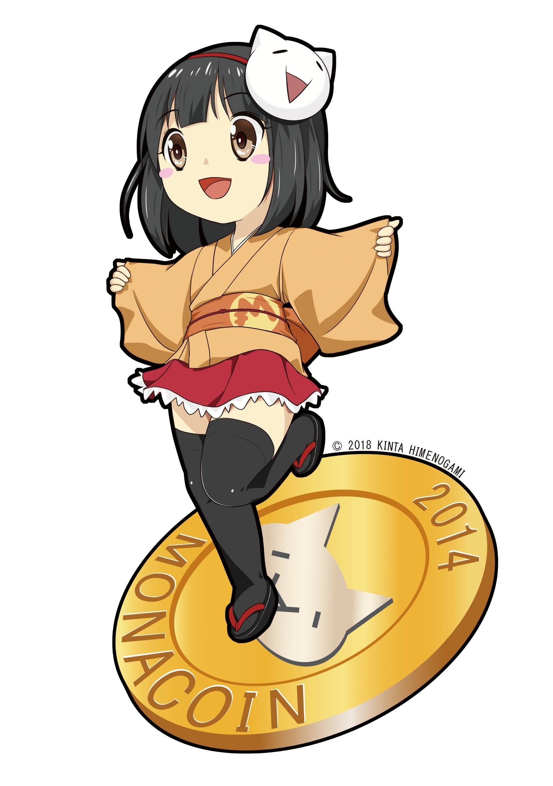 Amazon | モナコインちゃんステッカーC改 (S) | ステッカー・デカール | 車＆バイク