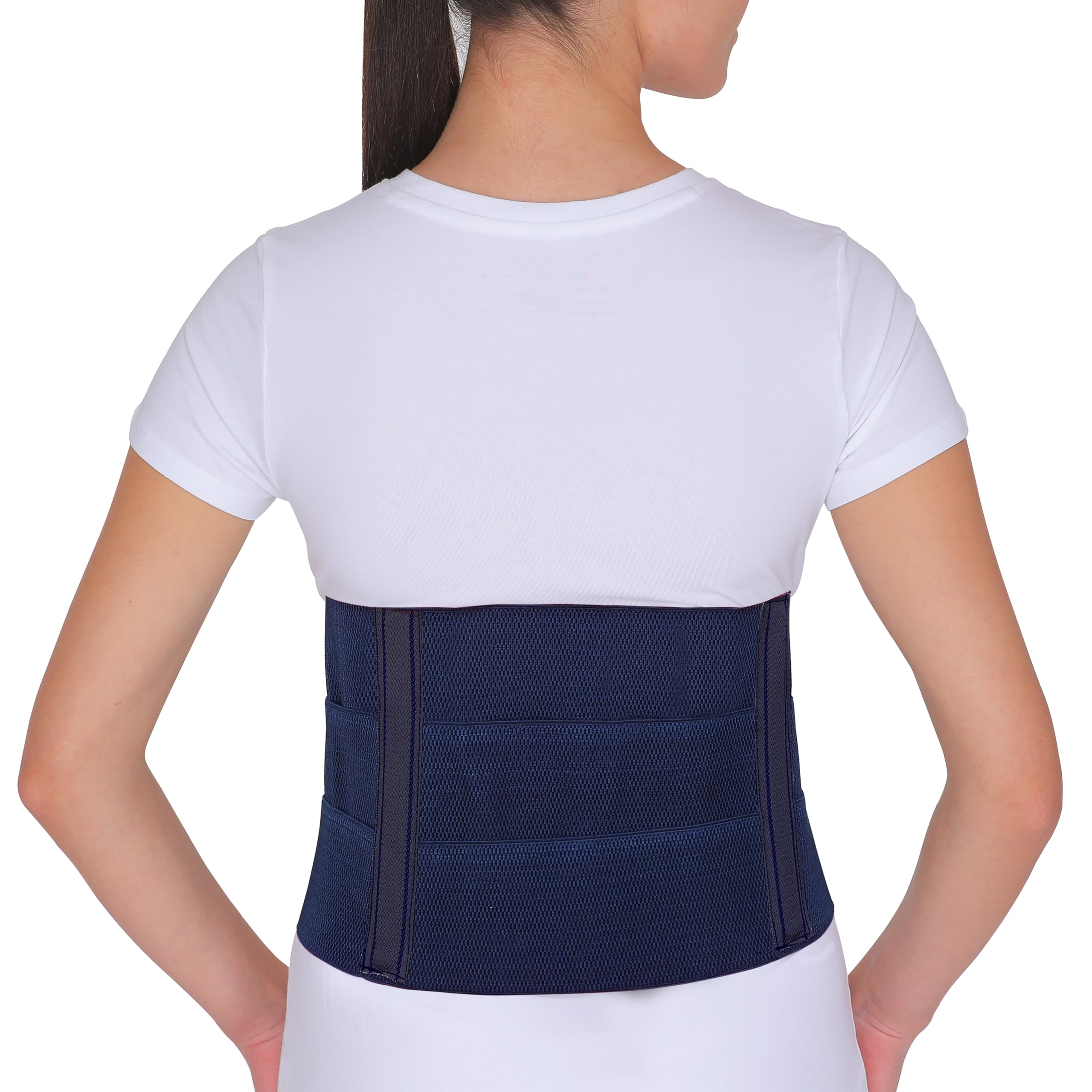 Asmofit Abdominal Belt After Delivery C-Section | Postpartum Belt Ideal for Tummy Reduction After Delivery | Belly Support Belt for Men & Women (Universal 28-44 inch) - Blue - Image 2 thumbnail