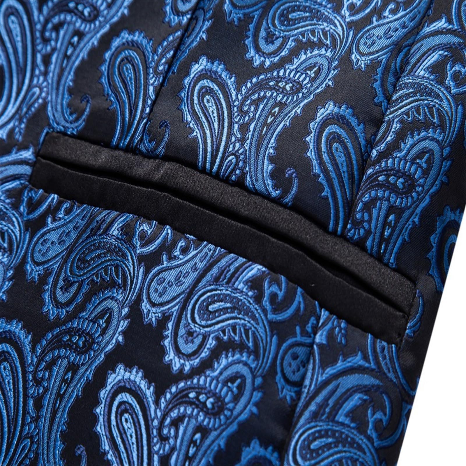 Giacca Uomo Stampata Casual, Blazer Elegante con Chiusura a Bottoni e Fantasia Moderna, Abito Sartoriale Creativo dal Design Originale, Perfetto per Festa, Cerimonia e Business