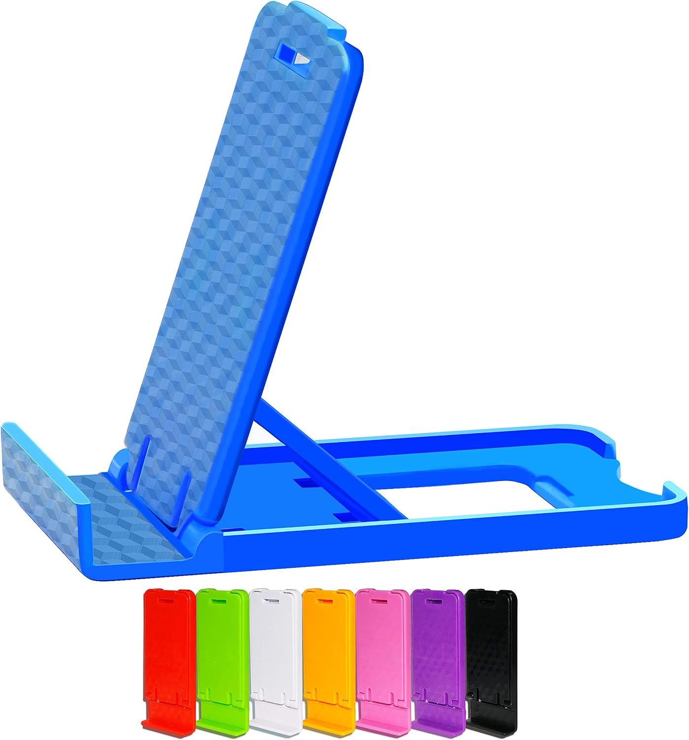 Honsky Cell Phone Stands, Tablet Stands, Mobile Phone Holders, Cellphone Stand, for Desk Desktop – Universal, Multi-Angle Adjustable Foldable Plastic, Pack of 8, Bundles (Multi-Color)