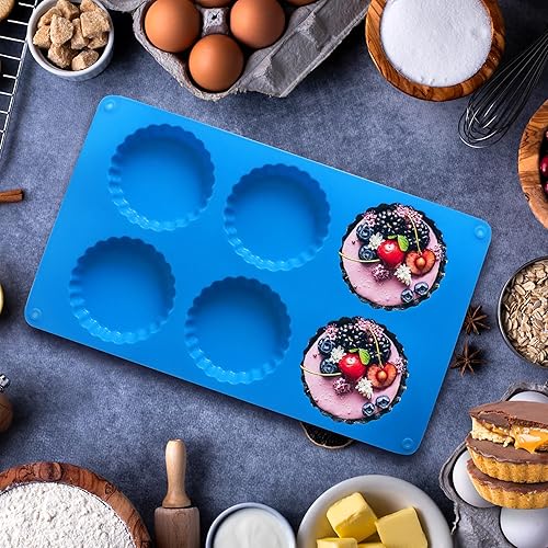 Miniatura 5 de Sidosir 3 moldes para taza de mantequilla de maní, mini sartén de silicona para bombas de grasa de tamaño bocado, molde de silicona para dulces de