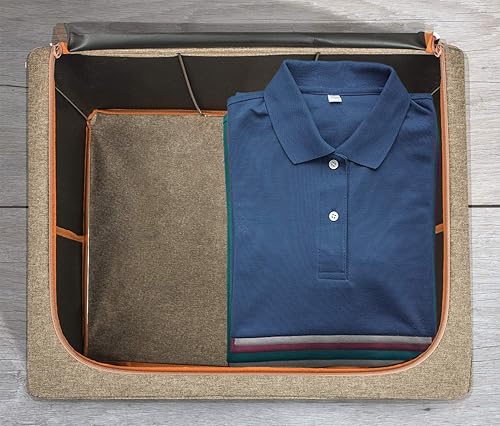 Miniatura 7 de Sorbus Cajas de almacenamiento, juego de cestas plegables apilables con ventana transparente grande y asas de transporte, para ropa de cama, ropa de