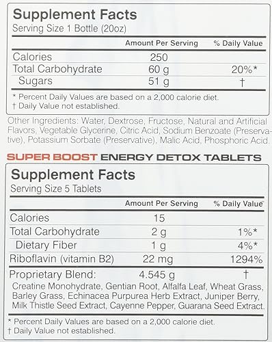 Miniatura 8 de Herbal Clean QCarbo - 20 bebidas desintoxicantes prémium para el mismo día, sabor fresa y mango, 20 onzas líquidas, y tabletas, 5 unidades