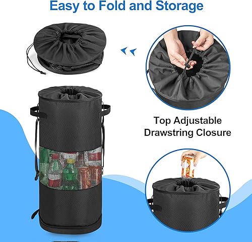 Miniatura 2 de Fasrom Bolsa de basura para barco con cremallera inferior para una fácil eliminación, color negro (solo bolsa vacía, diseño patentado)