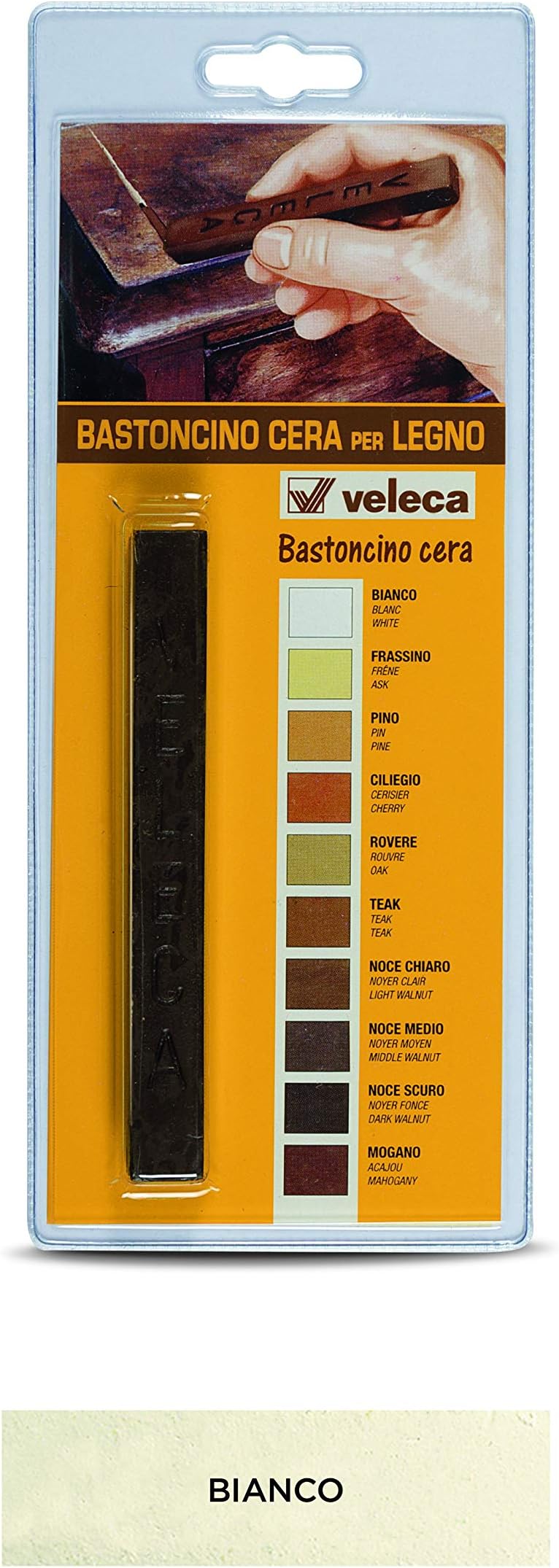 veleca Wax Stick, retouching for Wood, White