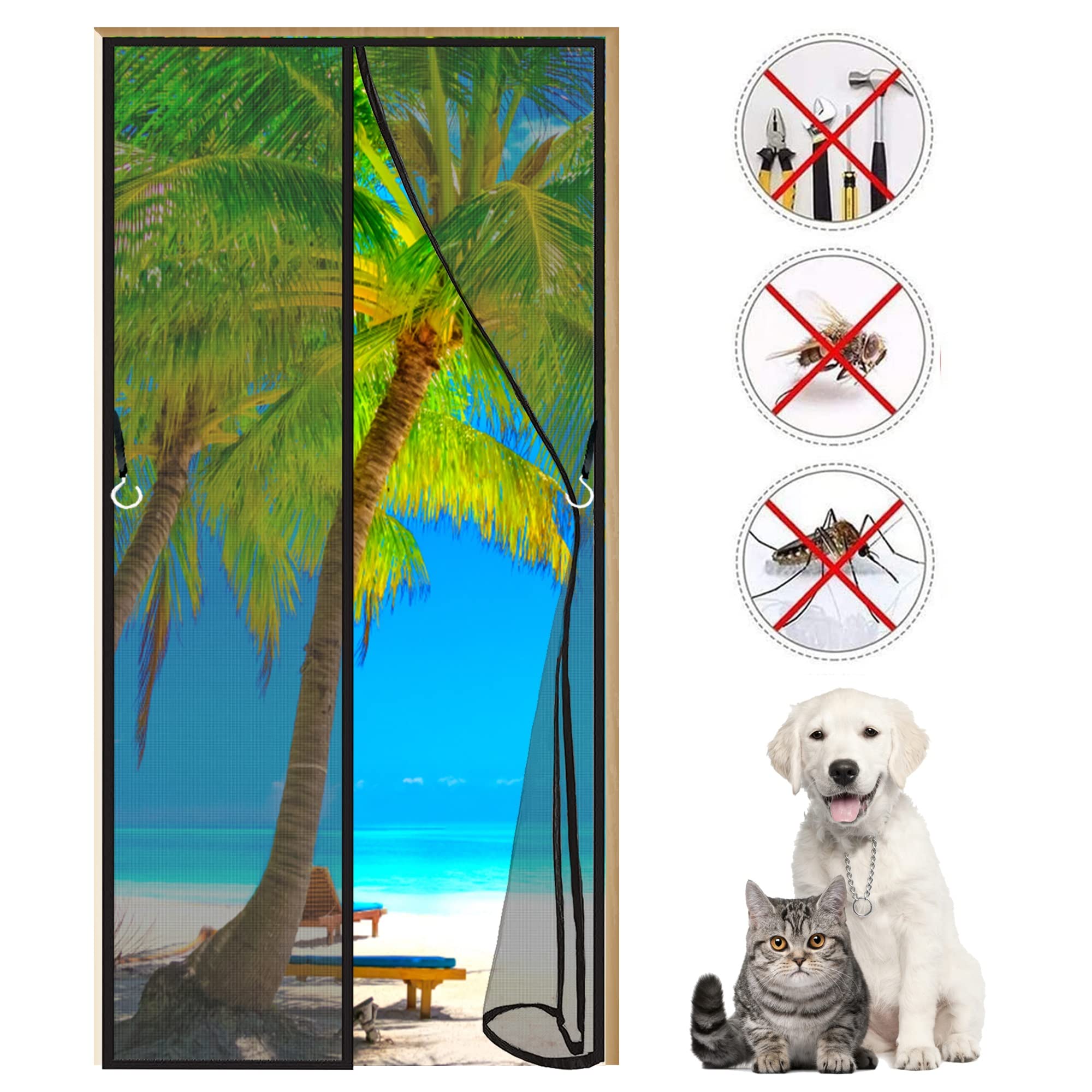 Buy Bug Mosquito Curtain, 125x250cm Door Mosquito Fly