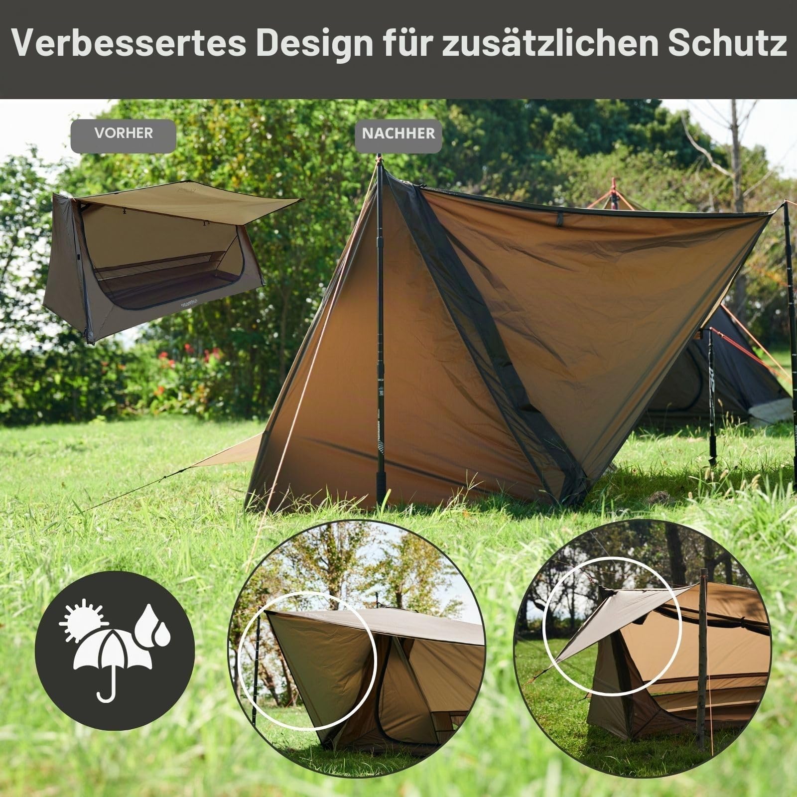 onewind Bivy Zelt für 1 Person, 3 Saison Ultraleicht Silnylon Rucksackzelt mit Regenschutz Wasserdicht Biwaksack Einmannzelt Outdoor Camping Zelt, ohne Trekkingstock