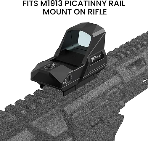 Miniatura 5 de VOTATU RMD502-R - Vista de punto rojo de retícula múltiple, 1 MOA Dot 40 MOA Circle Shake Awake 0.039x1.181 in Reflex Sight Picatinny Red Dot Scope