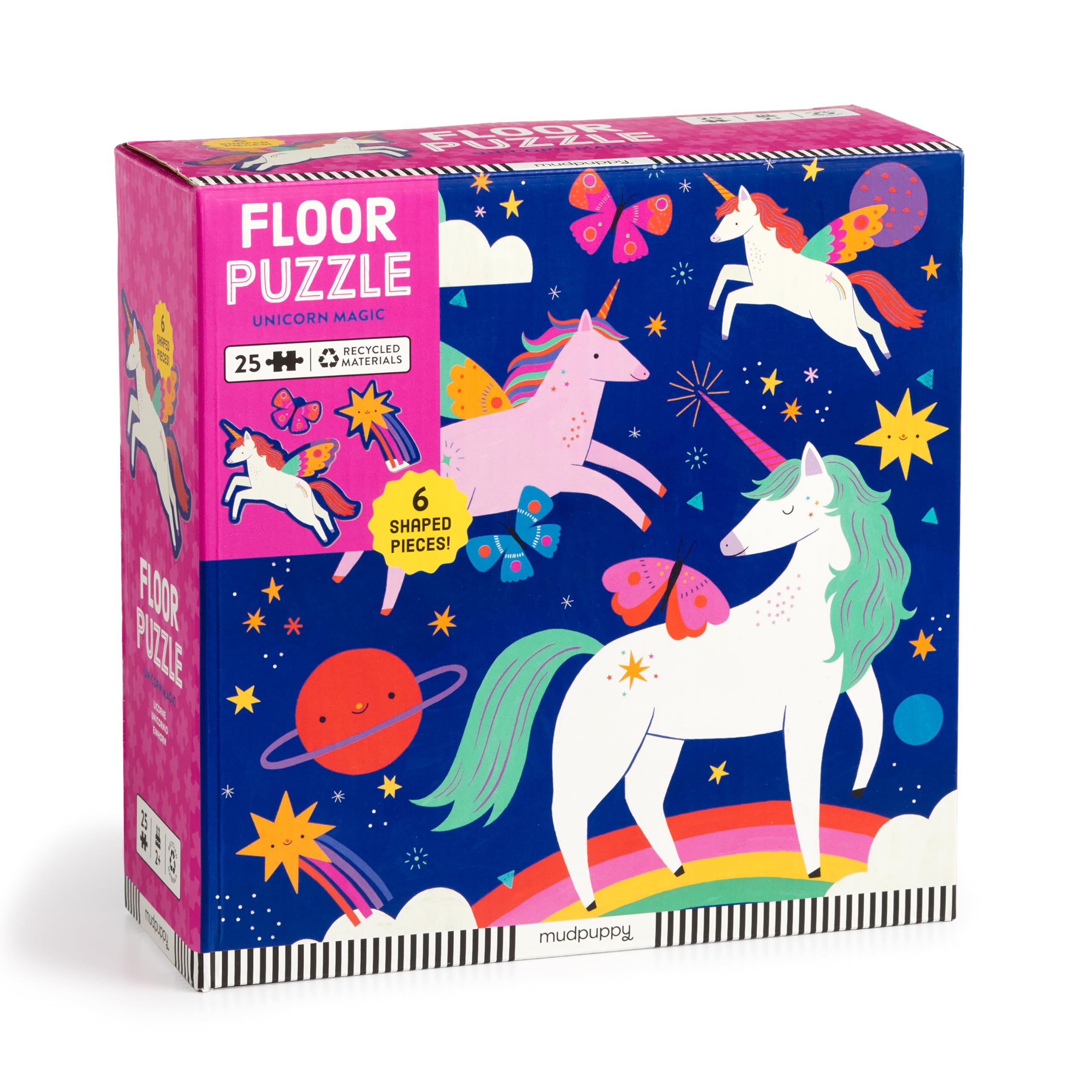 unicornです。 Amazon.com: Mudpuppy Unicorn Magic – 25 Piece Floor Puzzle with 6