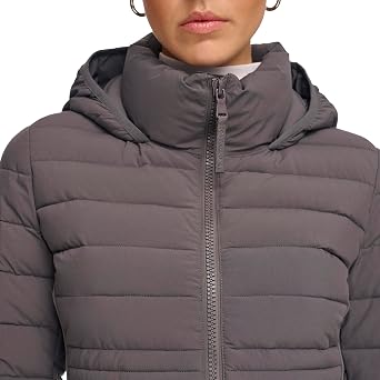 Calvin Klein Women's Long Light-weight Puffer Jacket Down Coat