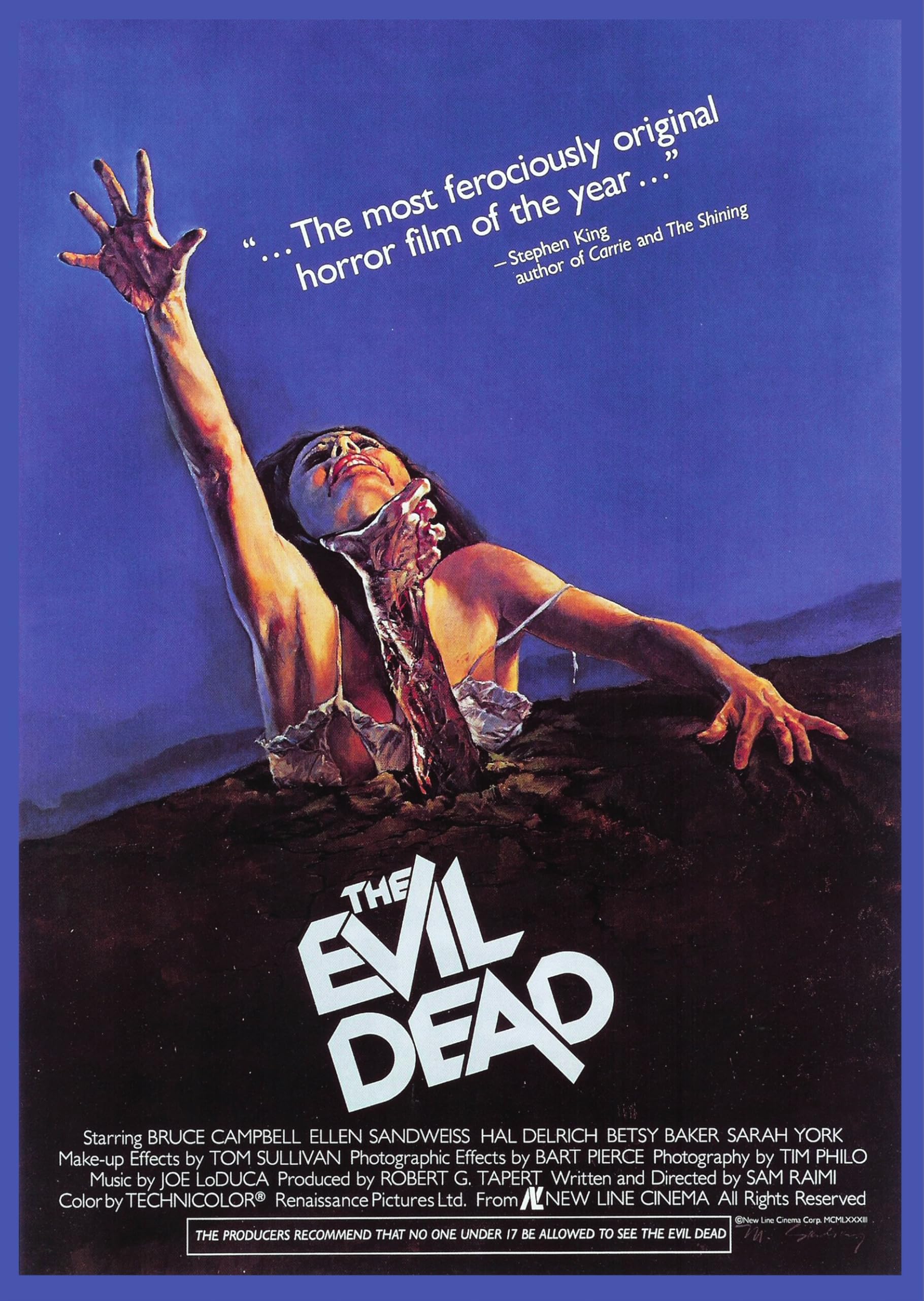 Evil Dead 1981 Cult Vintage Horror Film Movie Poster Print (40cm x 30cm, Unframed)