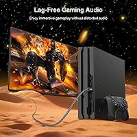 Vista 8 de Cable de audio óptico IVANKY, cable de fibra óptica Toslink de 10 pies, cable de audio óptico digital S/PDIF para barra de sonido, sistemas estéreo