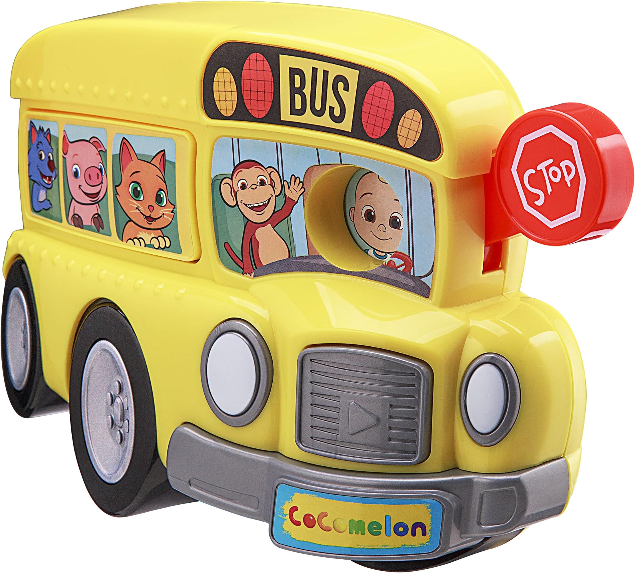 Cocomelon Musical Bus For Kids - Yellow School Bus With Built-in