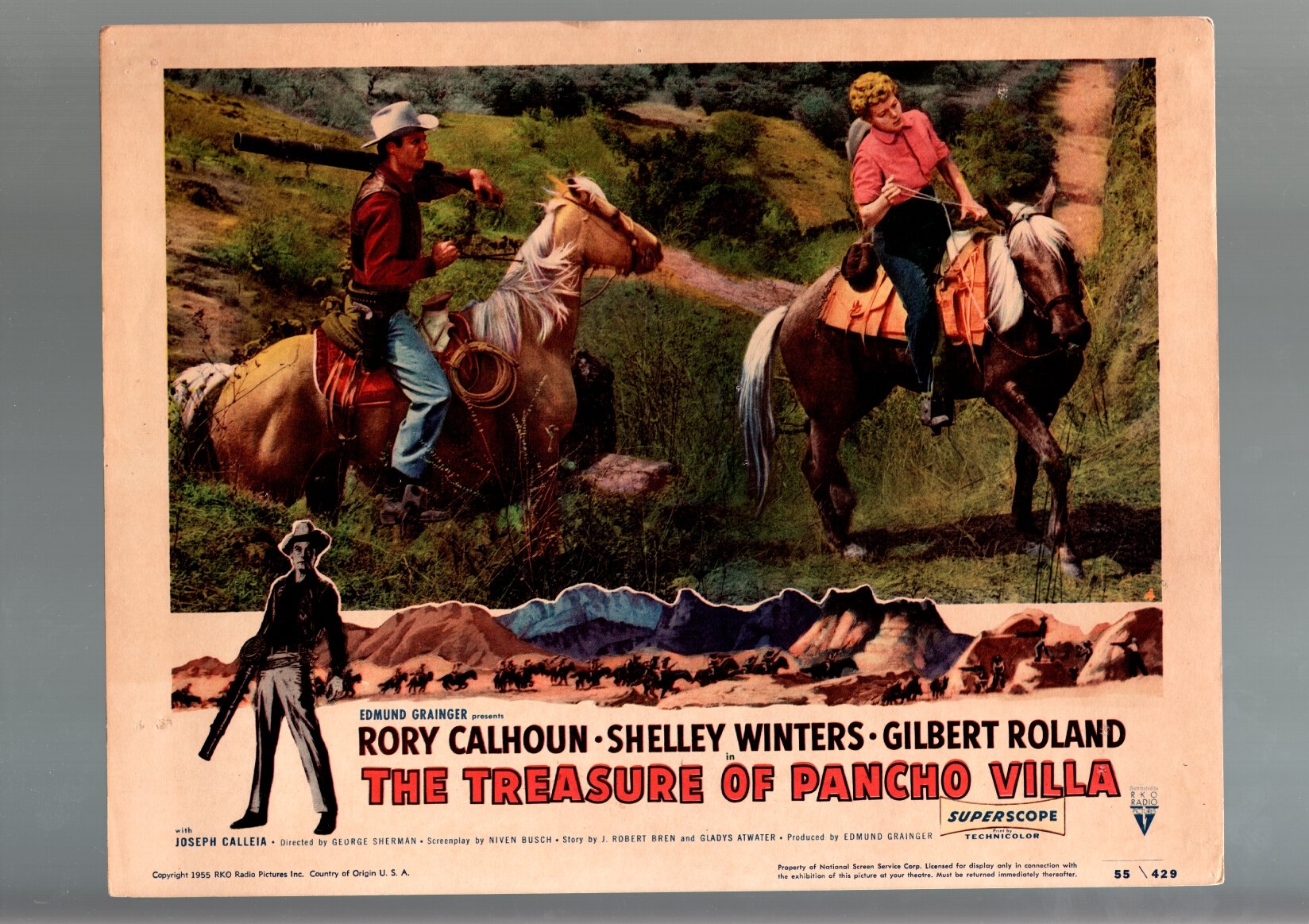 Amazon.com: MOVIE POSTER: THE TREASURE OF PANCHO VILLA-1955-LOBBY