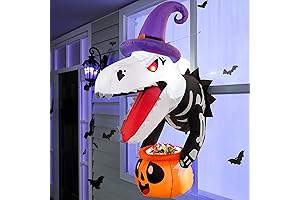 Joiedomi 4.5ft Inflatable Skeleton Dinosaur