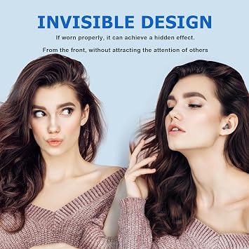 Xmenha Wireless Mini Invisible Earbuds - Hidden for Work, Bluetooth Micro Tiny Earbuds for Small Ears, Discreet Low Profile Spy Earpiece