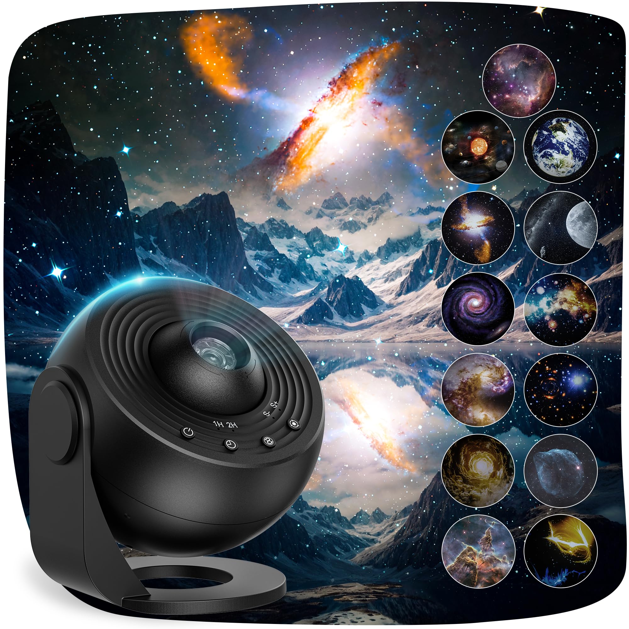 Mexllex Proyector Estrellas Galaxy Star Projector, Luz Noche Dormitorio, 13 Películas HD Mejores Regalos Niños Adultos