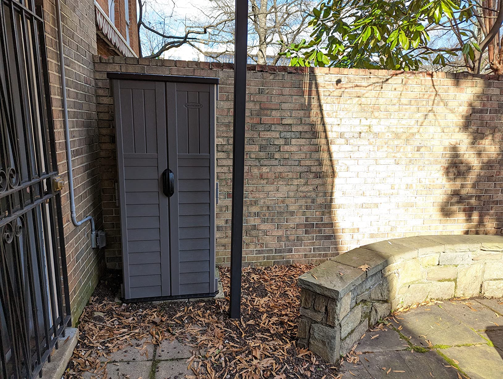 33/mo Finance Suncast BMS1250SB Vertical Storage Shed, Stoney Buy Now, Pay Later