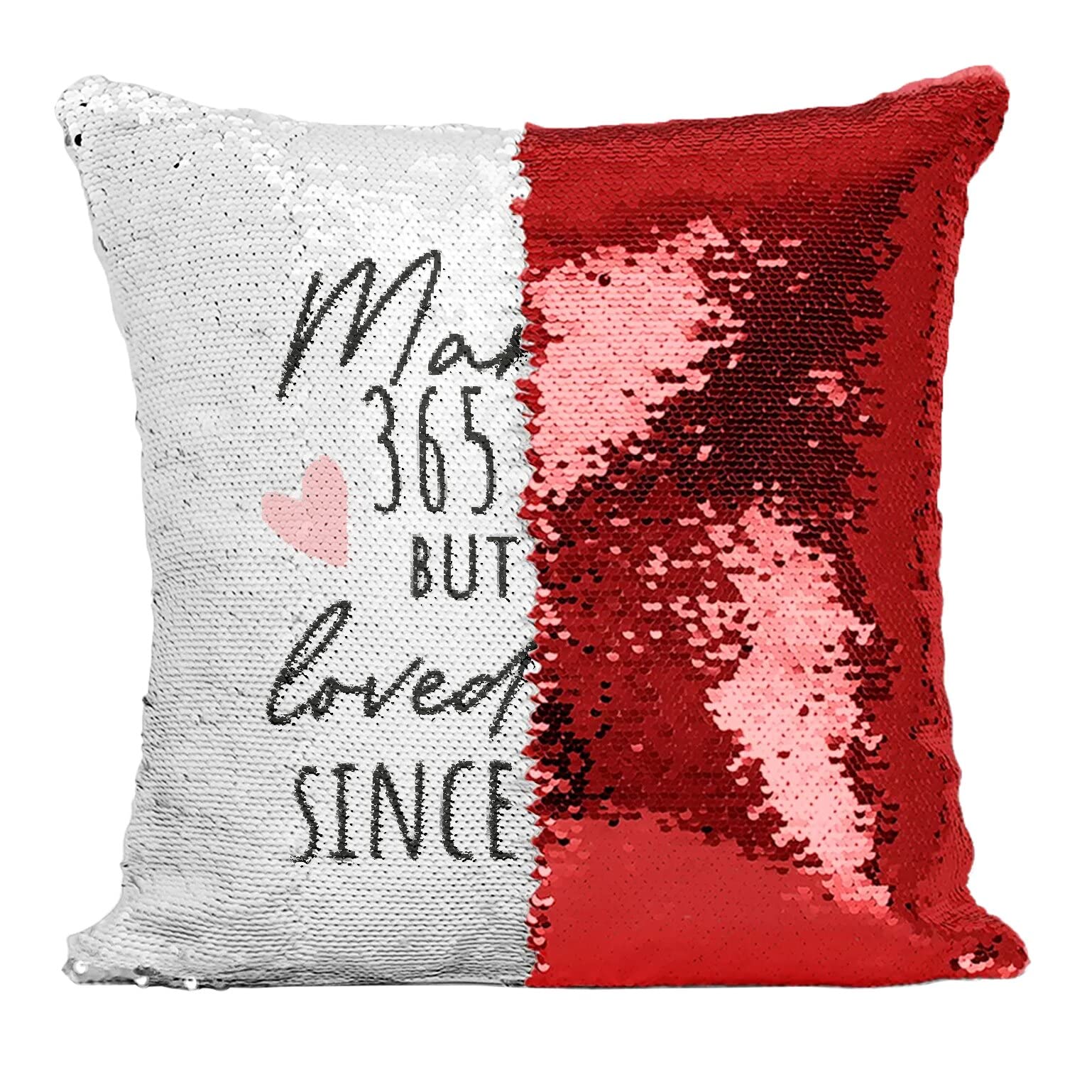 Coussin Sequin Rouge pour Déco de Salon et Fête d'Anniversaire de Mariage