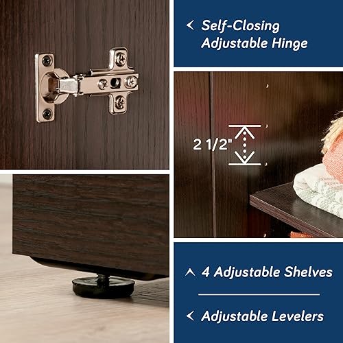 Miniatura 16 de Sauder HomePlus Storage Cabinet/ Pantry cabinets, Dakota Oak finish Roble Dakota,Roble Siena,Arce Pací,Roble salado,Blanco