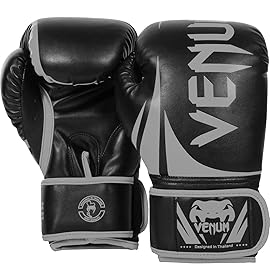 Venum Challenger 2.0 Boxing Gloves - Black/Grey - 16-Ounce