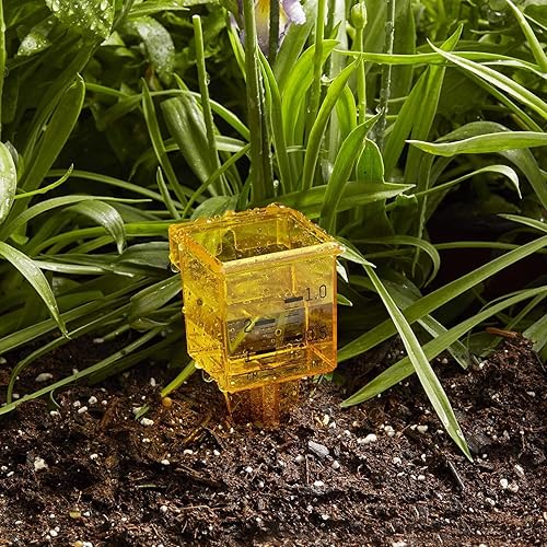 Miniatura 5 de UOIENRT Paquete de 10 medidores de lluvia, calibre de rociado de 1.5 pulgadas con números impresos para jardín, patio, césped, boca ancha