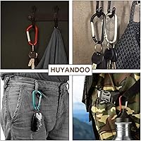 Vista 5 de Lindo clip de mosquetón, anillo Caribeener D de aleación de aluminio de 3 pulgadas, gancho de resorte para clip de llavero