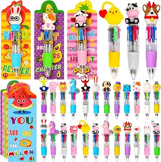 24 Multicolor Pens for Birthday Goodie Bags Party Favors Classroom Gifts