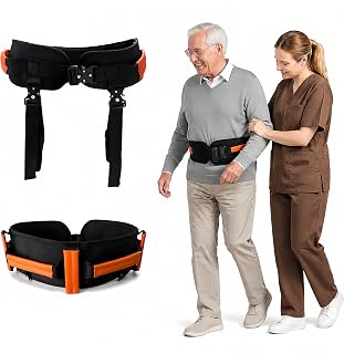 Ceinture de gait à boucle en métal améliorée avec sangles de jambe détachables, ceinture de transfert médical pour personnes âgées et handicapées, aide à la marche, aide aux personnes