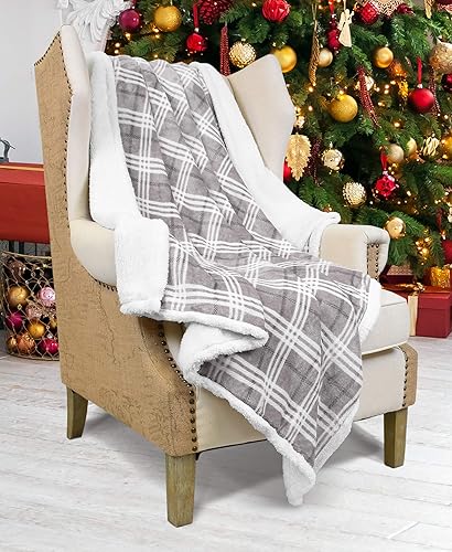 Miniatura 8 de Catalonia - Manta de micro felpa reversible suave y cálida de forro polar para cama o sofá o para ver la televisión, 60 x 50 pulgadas, diseño de