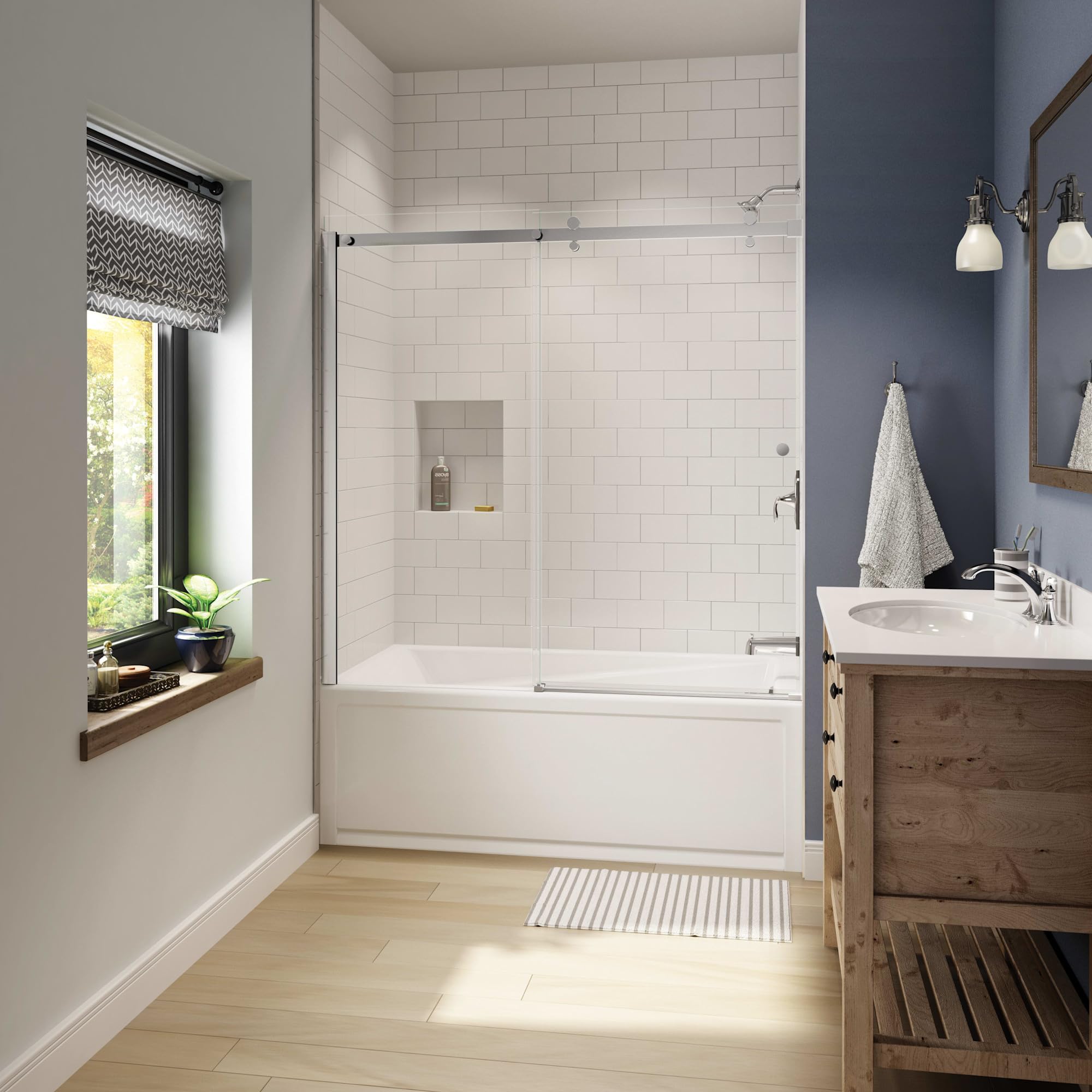 ◆pirukuru◆ Exhibit 6032 IFS Acrylic Alcove Left-Hand Drain Bathtub in
