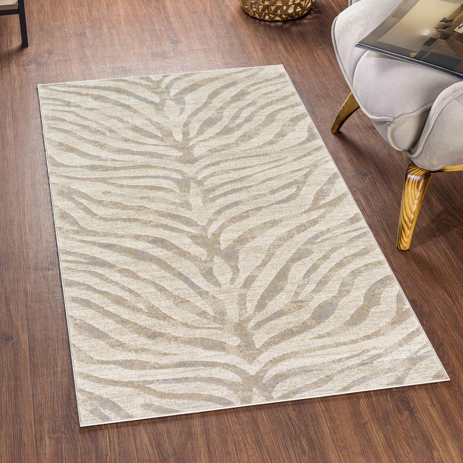Livabliss Cybele Luanda Alfombra Geométrico, Salón – 160x220 cm, Gris Claro