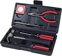 Stalwart 6-Piece Household Tool Kit with Hammer, Screwdrivers, Pliers, Tape Measure - Compact Case for Home, Car, Office Repairs
