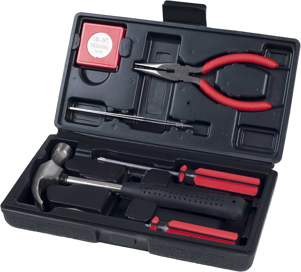 Stalwart - 75-HT1007 Household Hand Tools, Tool Set - 6 Piece by , Set Includes – Hammer, Screwdriver Set, Pliers (Tool Kit for th