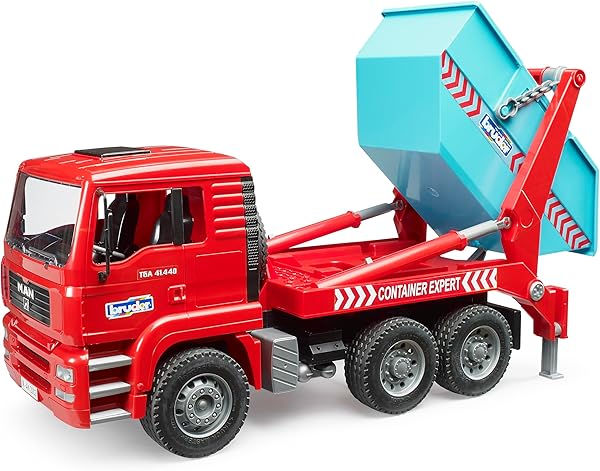 Bruder 02741 - Camion à conteneurs Man TGA - 1:16 Véhicules, camions, véhicules de Chantier, Chantier, Jouets à partir de 3 Ans - 3