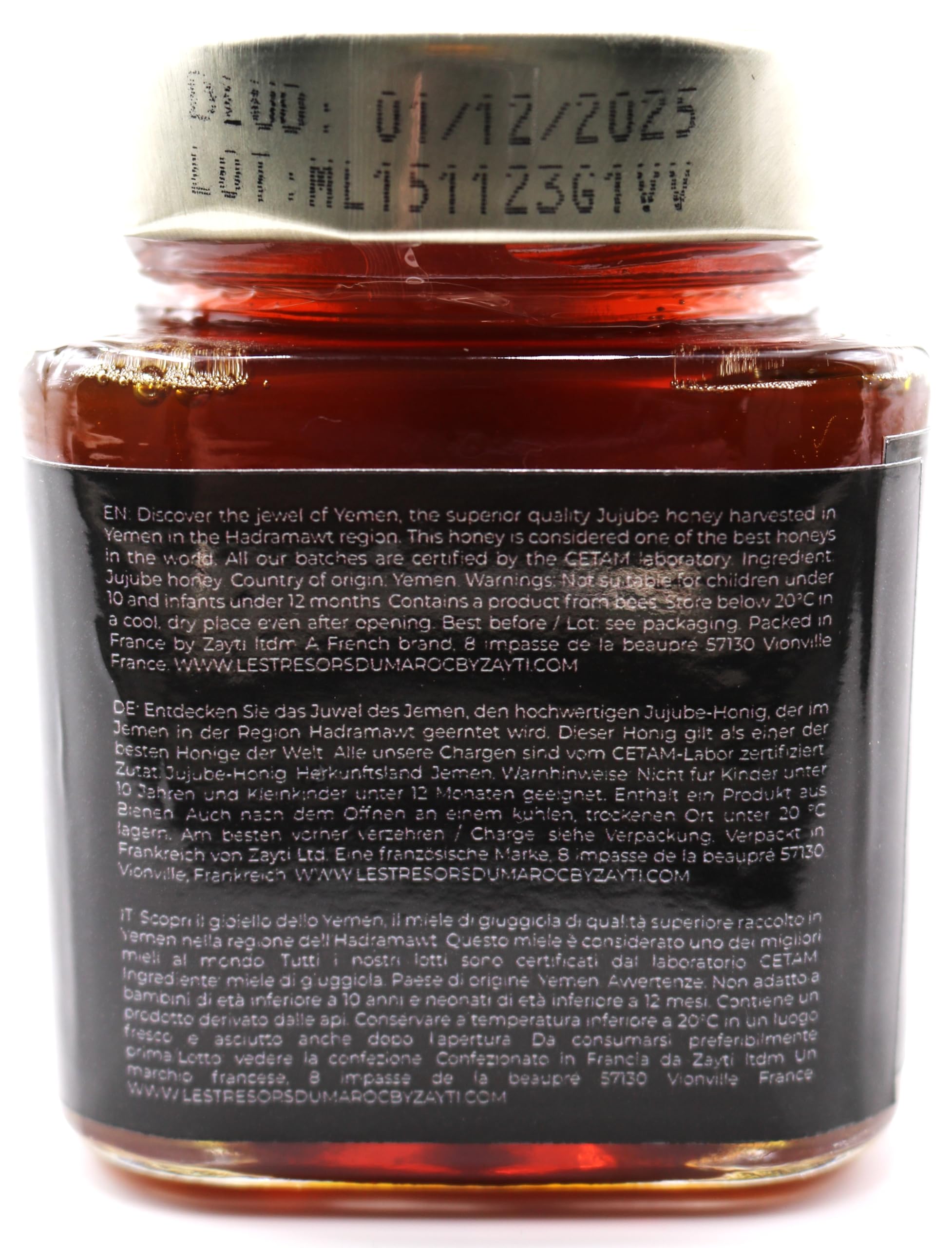 Jemen Royal jujubier miód 300 g, rzadki i unikalny miód - 100% naturalny, bezkonserwatywny.