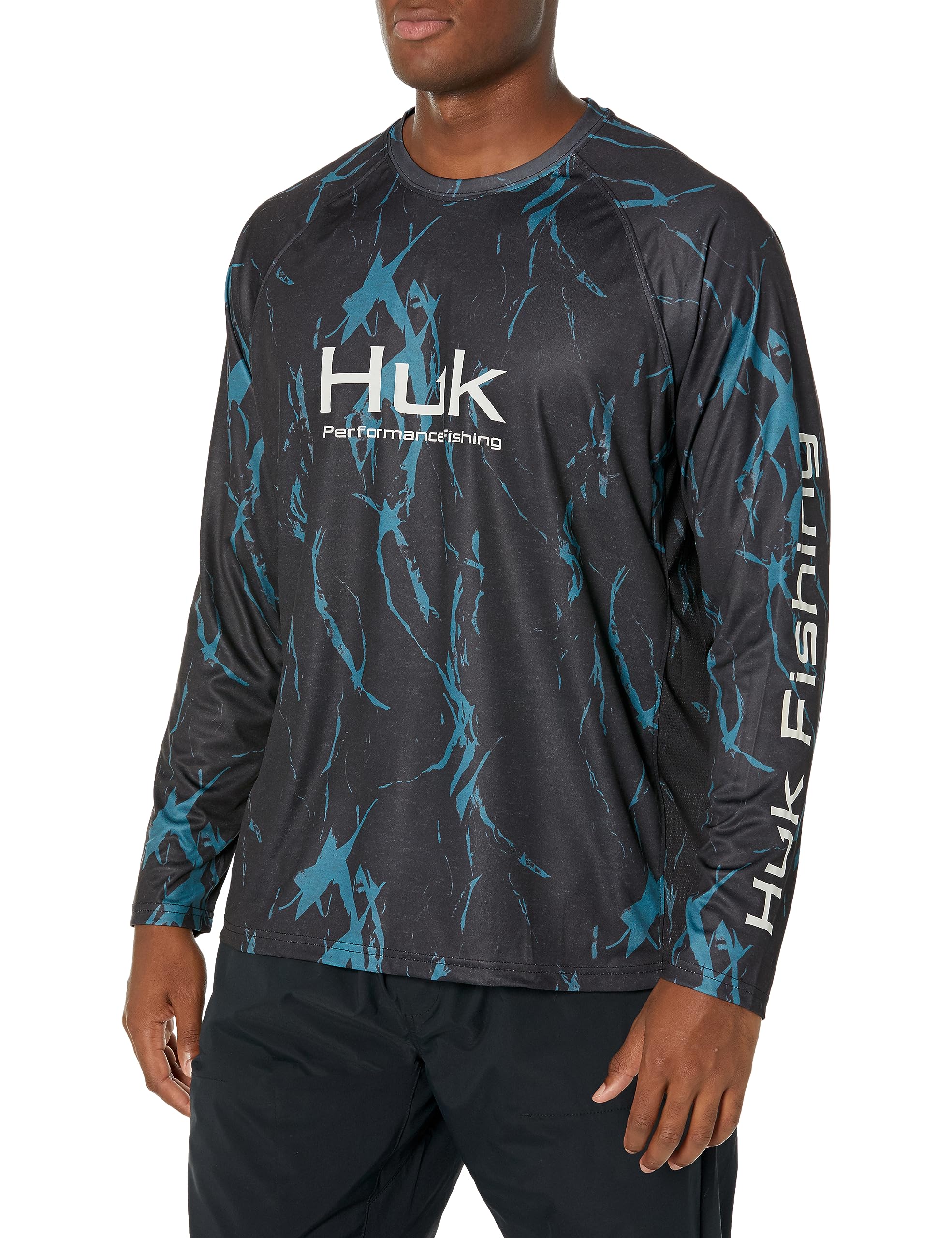 HUKMen's Pursuit Pattern, Performance Long Sleeve Shirt