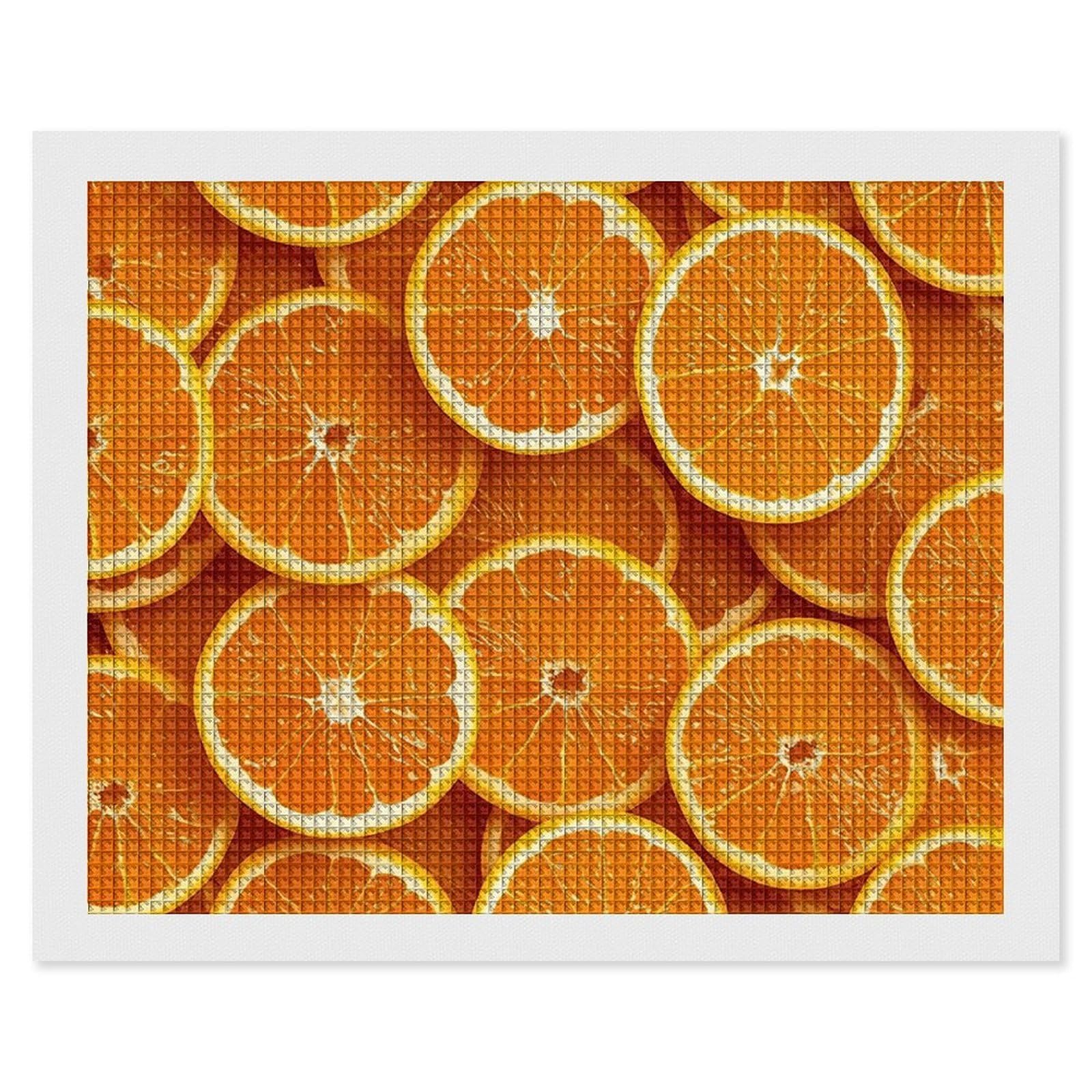 NONHAI Diamond Painting Kits for Adults - DIY Diamond Art Kits for Beginners - Full 5D Paint Drill Diamond Dots Paintings- Orange Slices Diamonds Pictures Gem Art and Craft Wall Decor 16"x20"