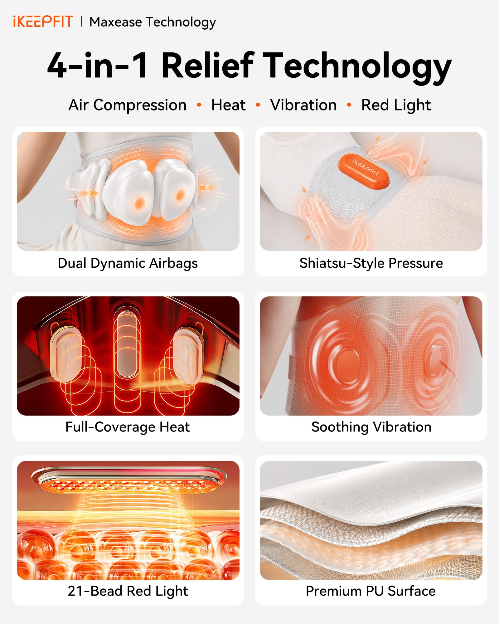 IKEEPFIT Back Massager for Pain Relief Deep Tissue, FSA Eligible HSA — Amazon image 2