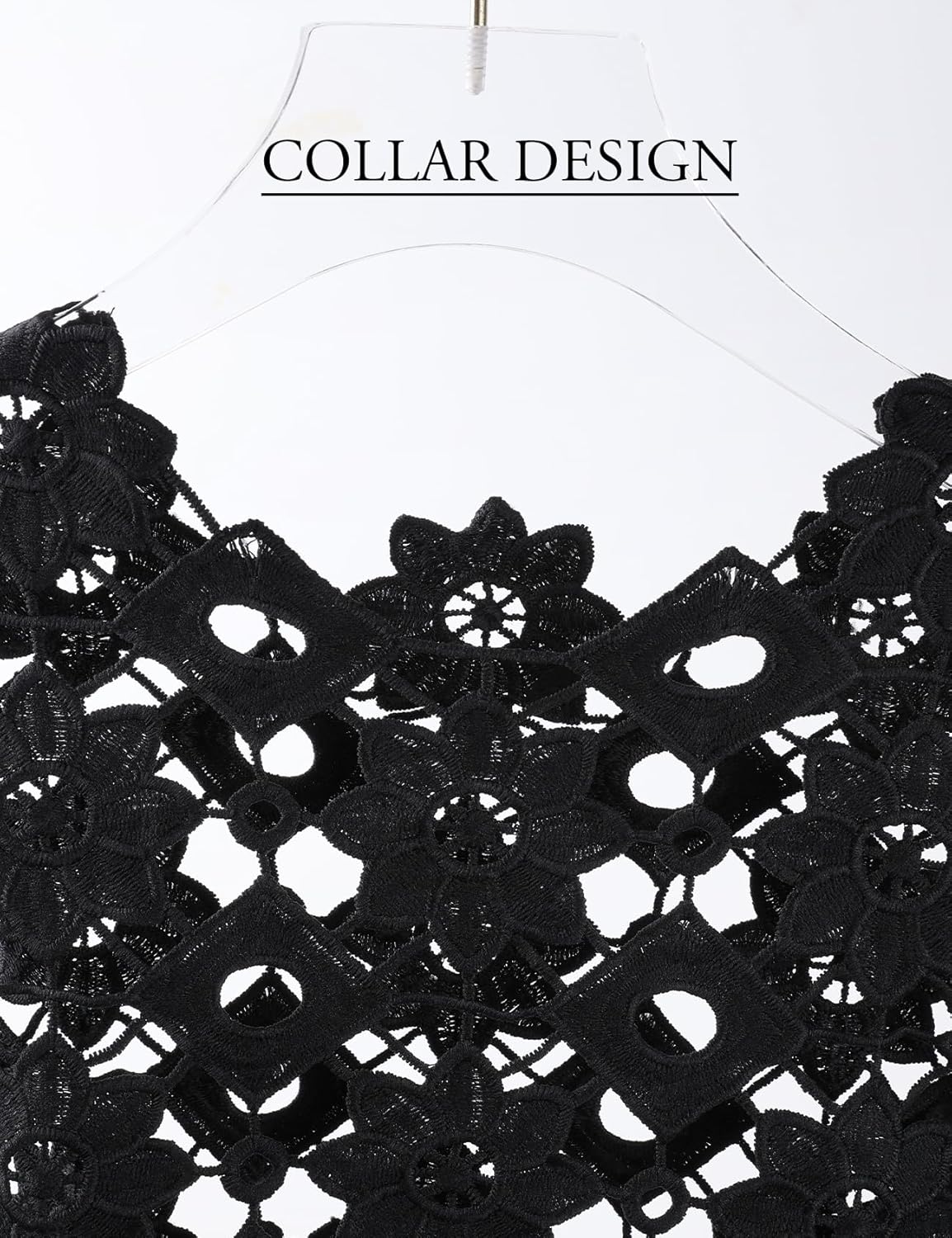 Yimoon Women's Hollow Out Floral Lace Vest Sleeveless Crewneck Cover Up Summer Going Out Tops - Image 6