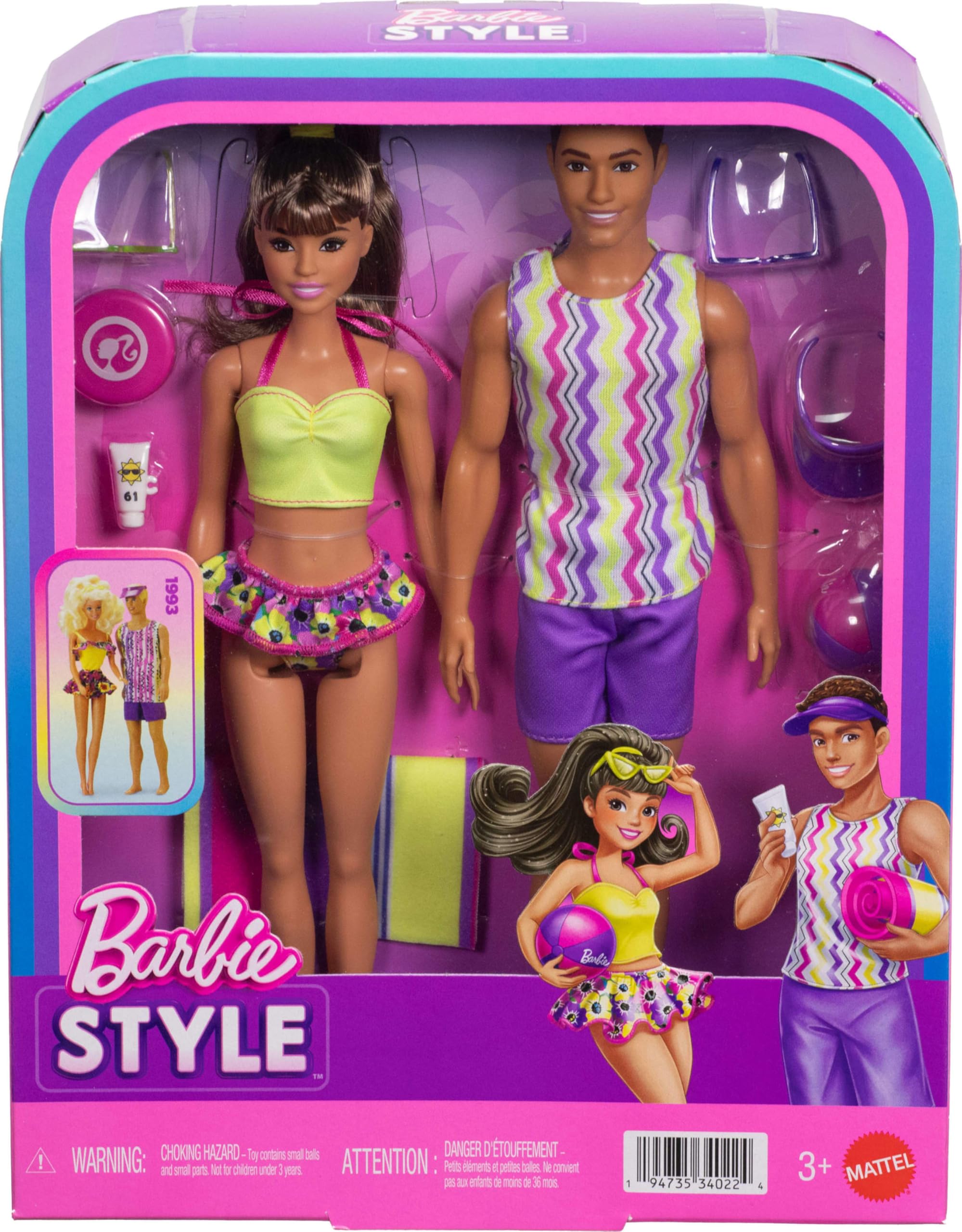 Amazon.com: Barbie Style Fashion Dolls Set, Beach Inspired Looks