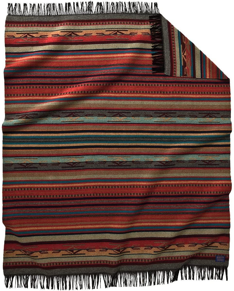 Pendleton Chimayo Fringed Jacquard Wool Throw Blanket