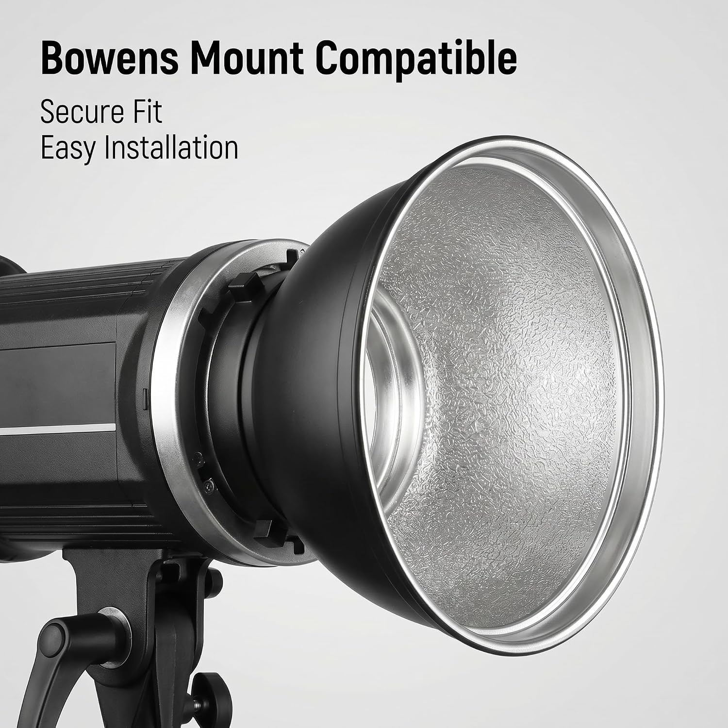 7" Bowens Reflector Kit with Grid & Diffusers | 4-in-1 Bowens light modifier kit includes reflector, 60° grid, diffuser plate, and soft cloth for lighting control.