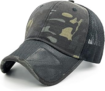 Loneshark Mesh Tactical Camo Baseball Hat Oversize Structured