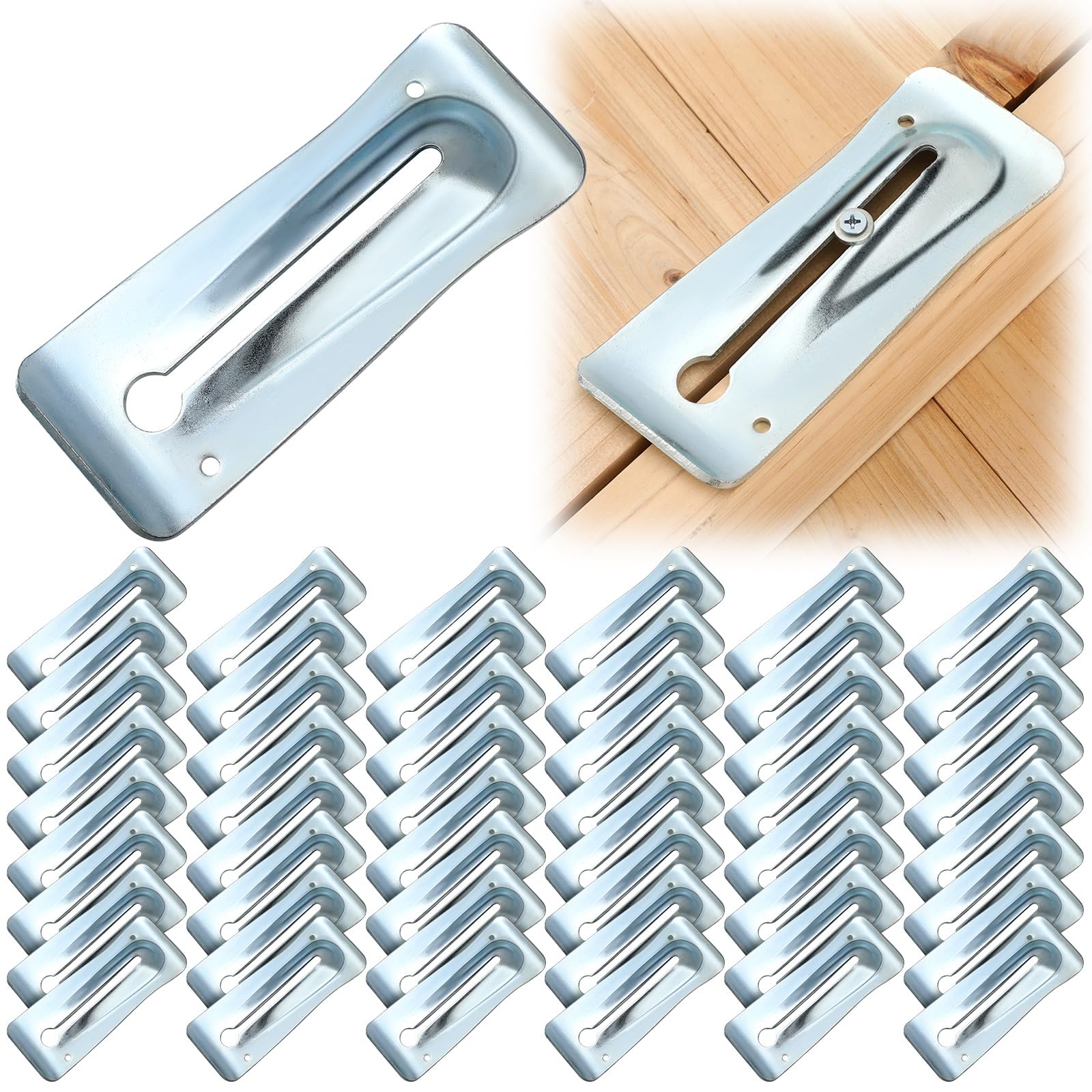 Photo 1 of Gisafai 50 Pcs Galvanized Steel Snap Tie Wedge for Concrete Forms Tie Wedges Size 2-3/8" L x 6-1/8" W Compatible with Standard Heavy Duty Short Long End Snap Suitable for Concrete Projects