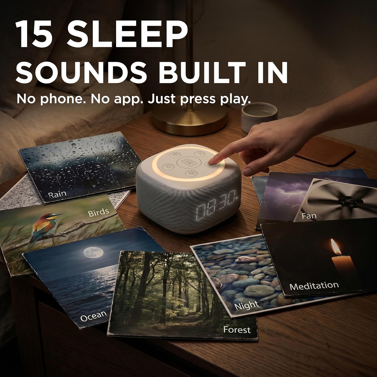 Gemini Home Speaker with AI Voice Assistant Access & Built-in Mic, Bluetooth White Noise Machine for Bedroom, 16 Sleep Sounds, 8 RGB Night Light Modes, LED Clock Display (BRS-180) | White noise machine for bedroom - 16 sleep sounds, 8 RGB night light modes - rich audio sound - white 7 81TdbZuepcL. AC SL1500